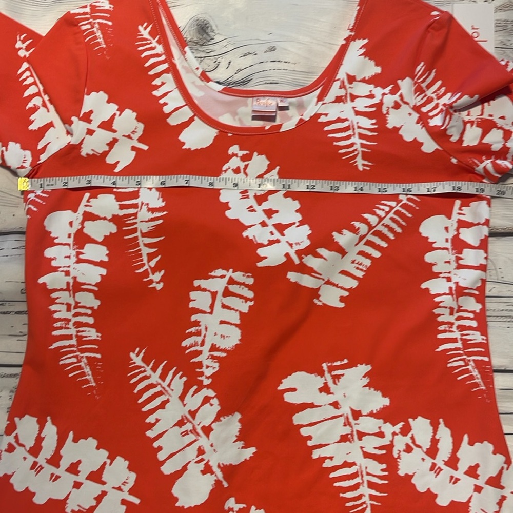 Persifor Orange and White Floral Dress Size XL NWT - Picture 7 of 11